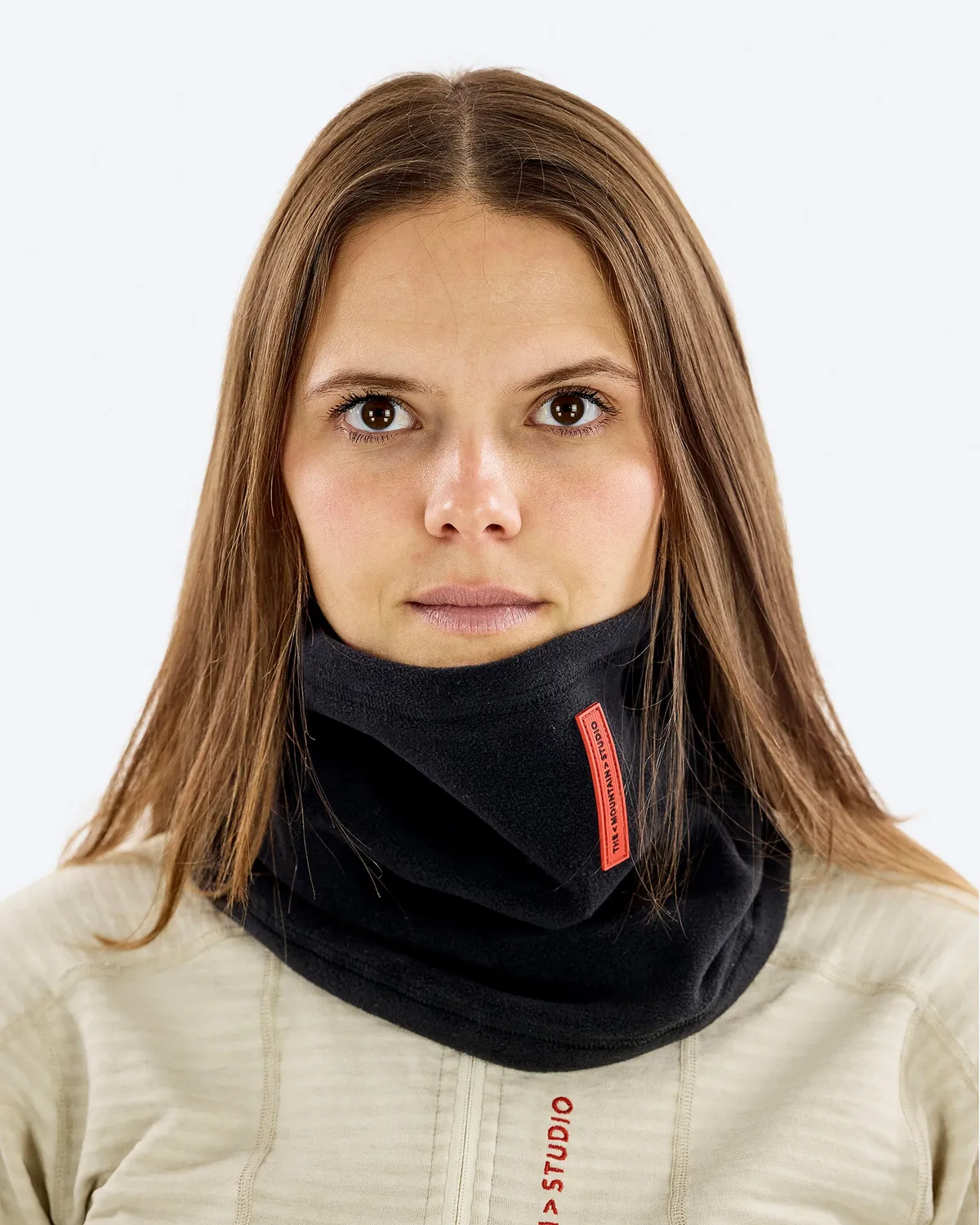 The Mountain Studio W-4 halsvarmer microfleece Black Onyx