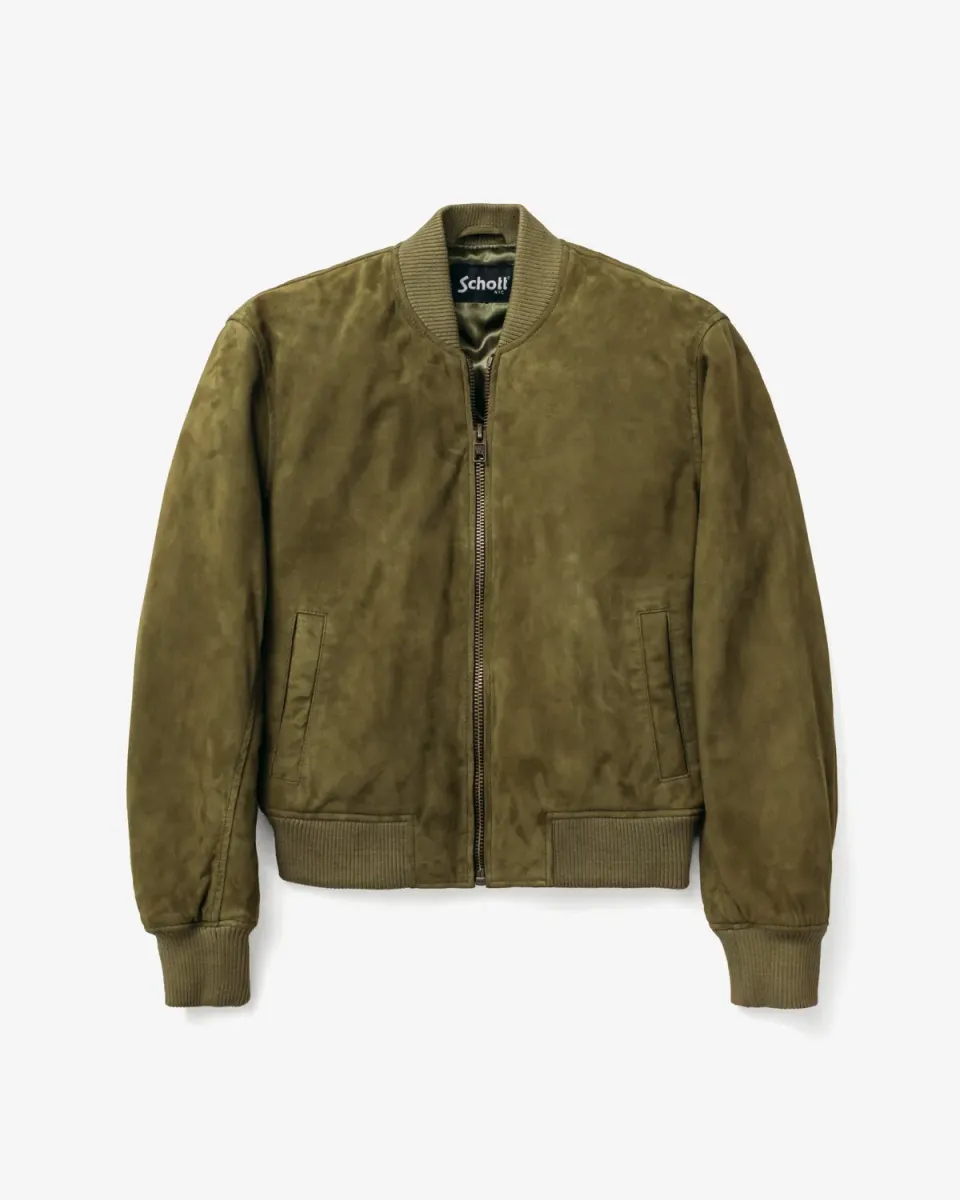 Schott NYC 3528W bomberjakke oliven M semsket