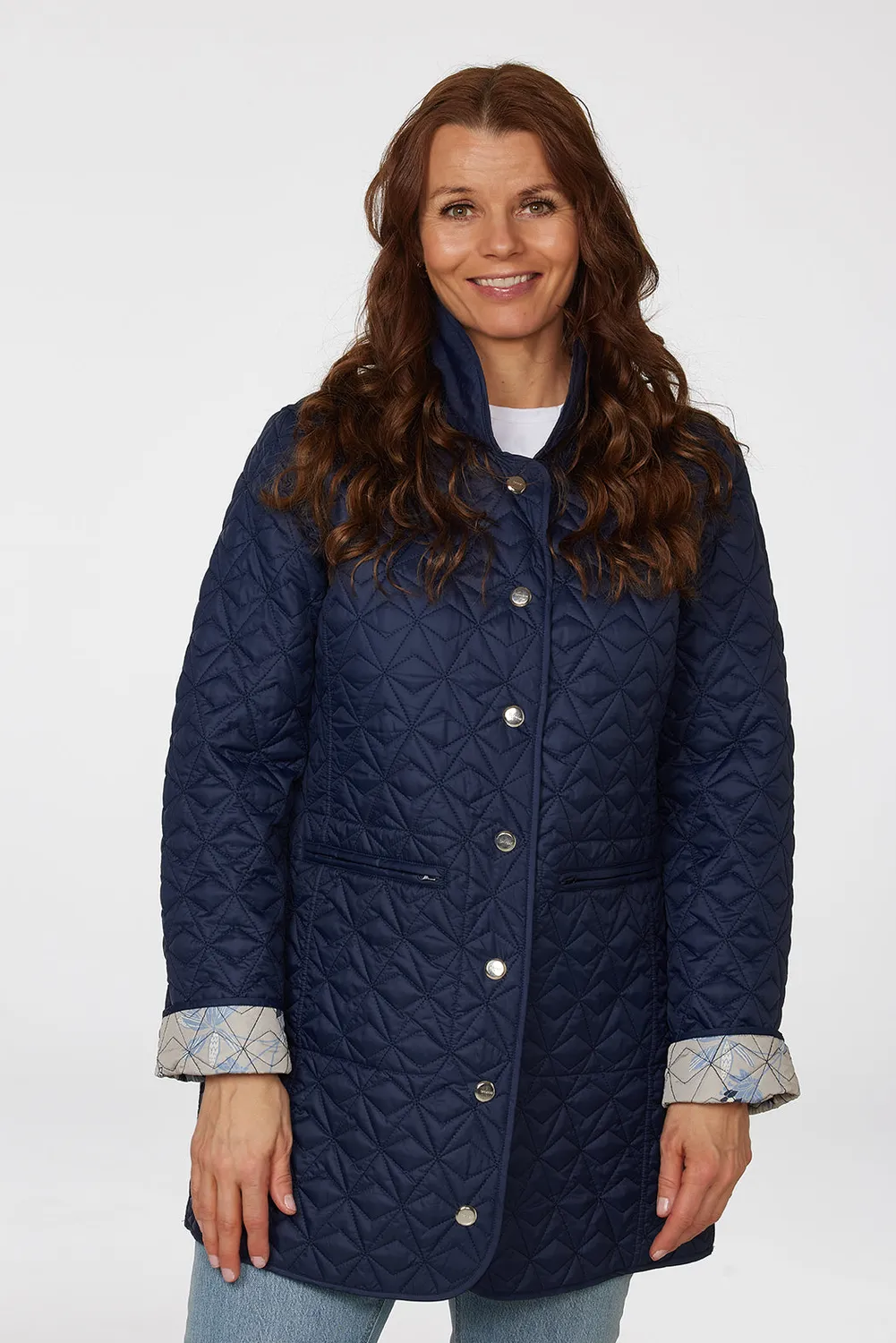 Danwear Windfield Gyda vendejakke Navy quiltet