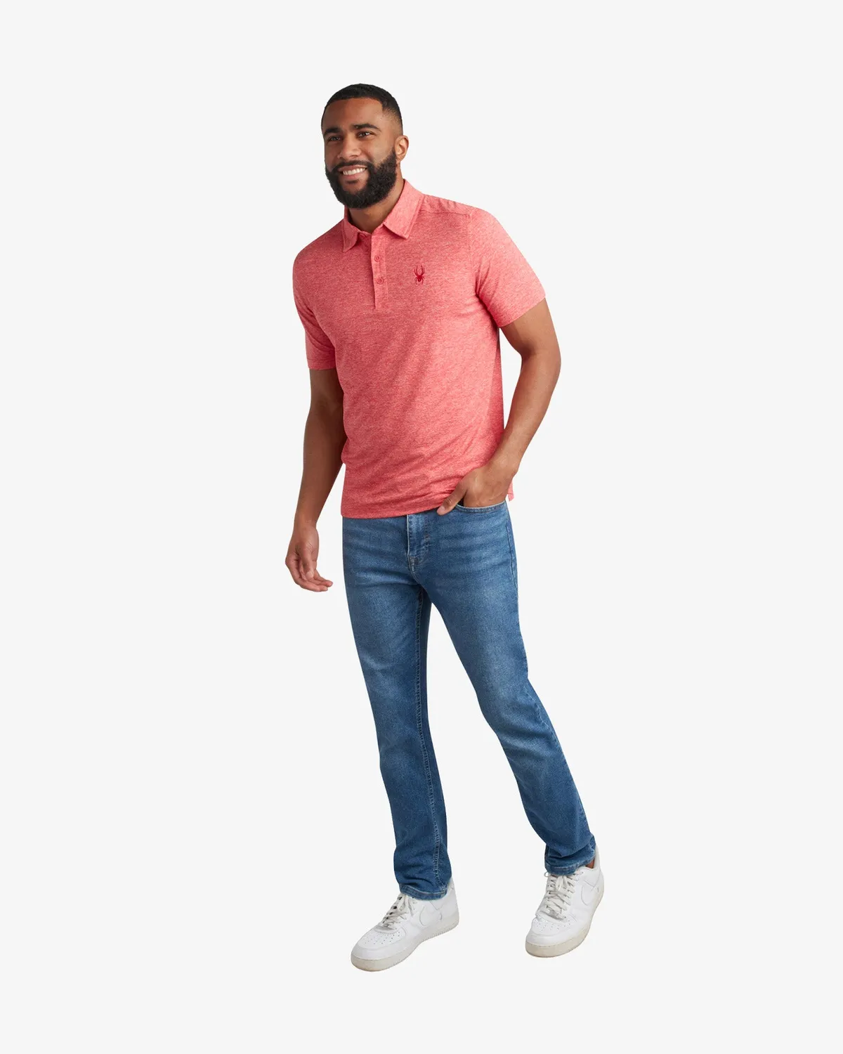 Spyder Jersey polo herre spyder red stretch