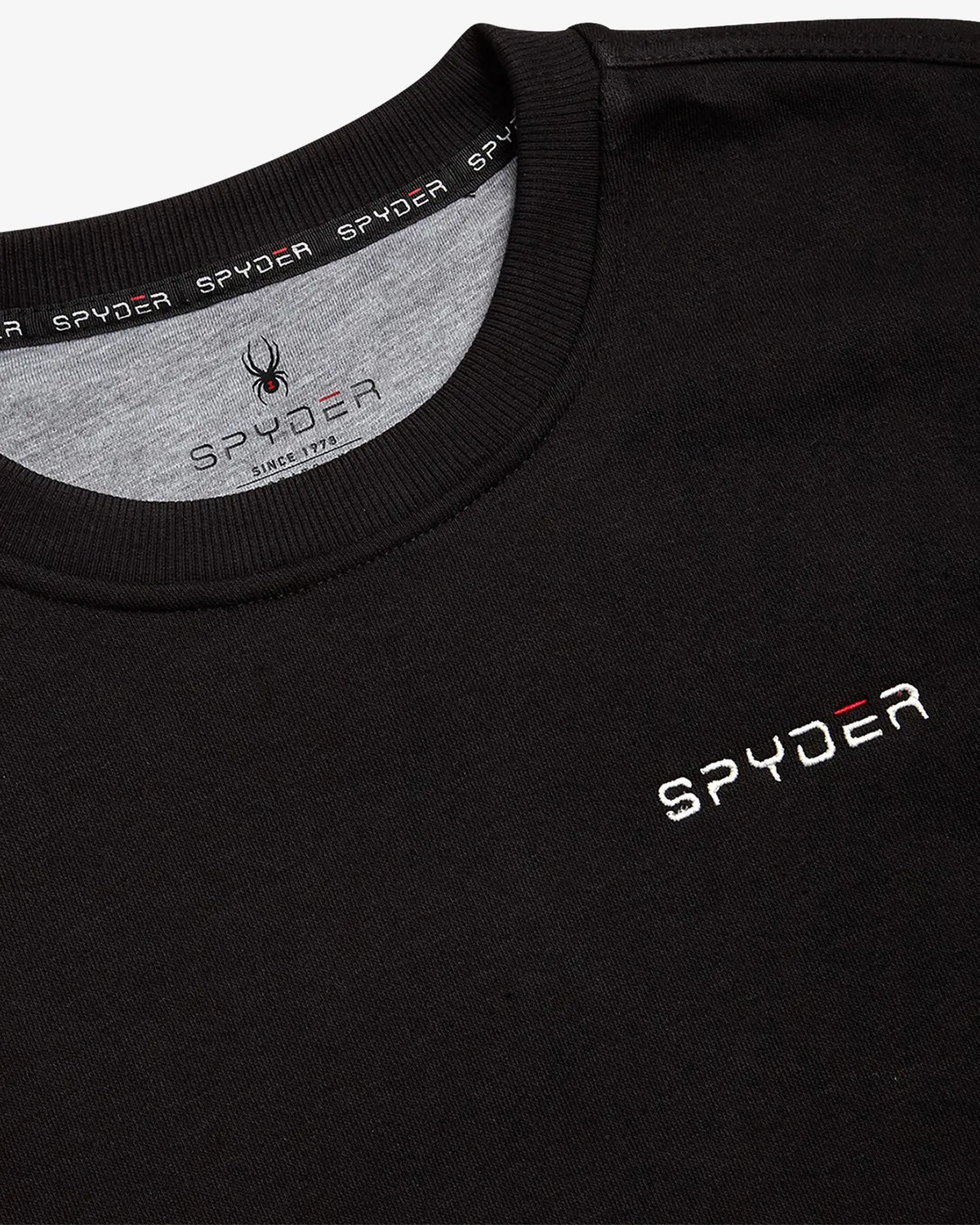 Spyder Fleece Crew genser svart børstet