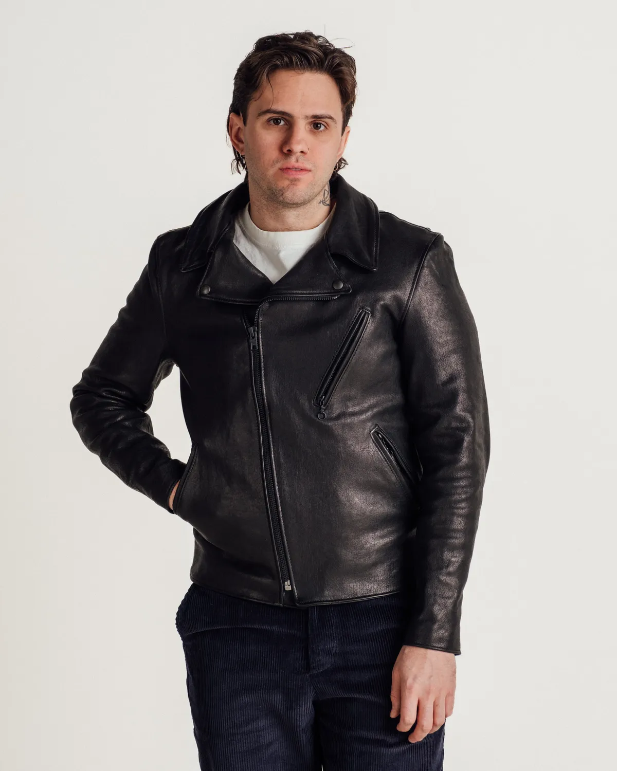 Schott NYC Perfecto P213 skinnjakke svart lammeskinn