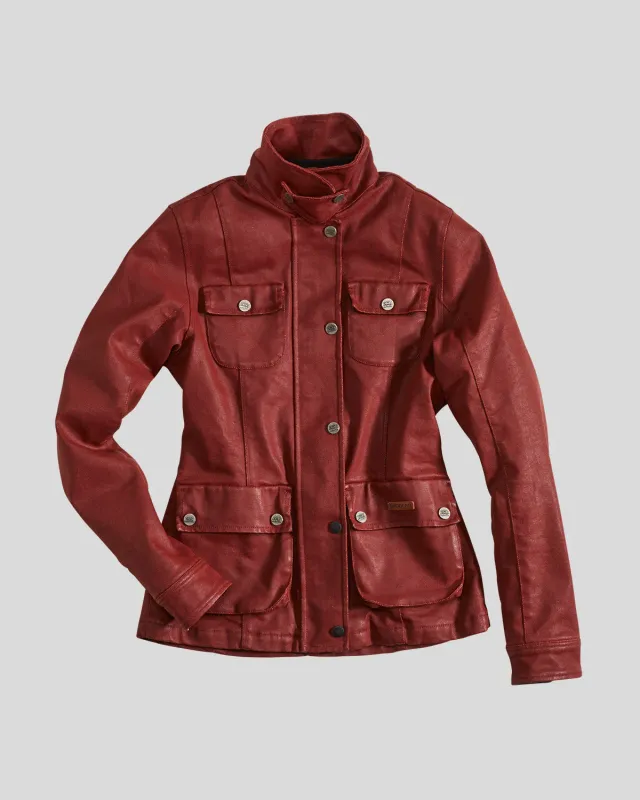 Rokker Rokkertech Lady motorsykkeljakke rød 2XL
