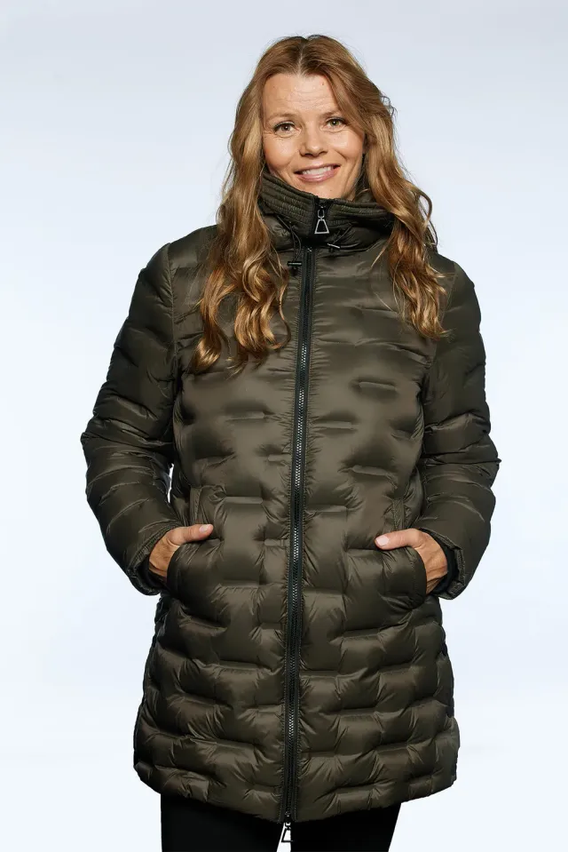 Danwear Helene vinterjakke Army vindtett