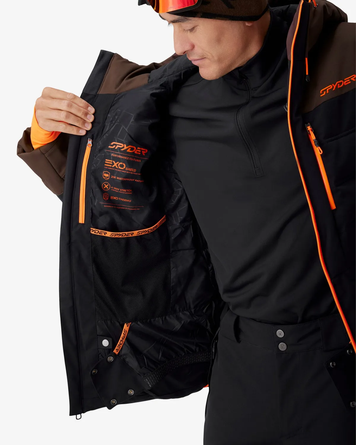 Spyder Scout skijakke Mocha 20K vanntett