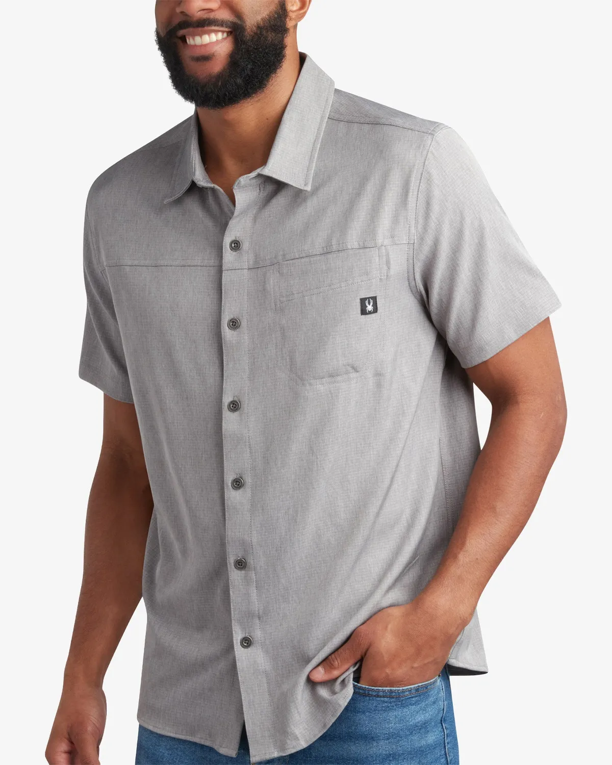 Spyder Mini Stripe poloskjorte grå stretch