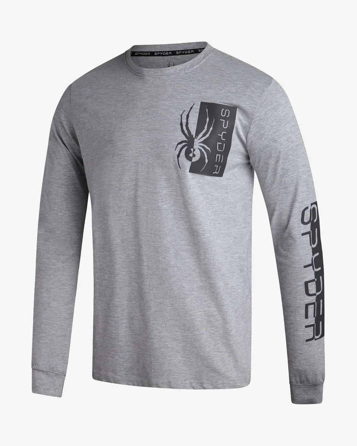 Spyder Split Logo langermet trøye herre Gray bomull