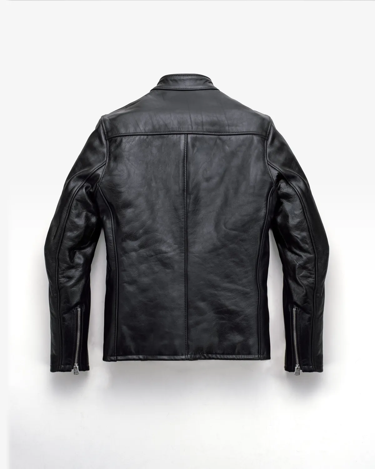 Schott NYC 654 Cafe Racer skinnjakke svart lett kuskinn