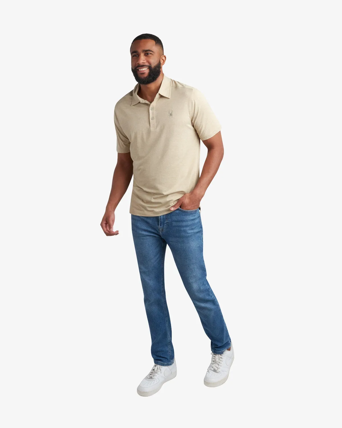 Spyder Short Sleeve Jersey polo stone – stretch piké