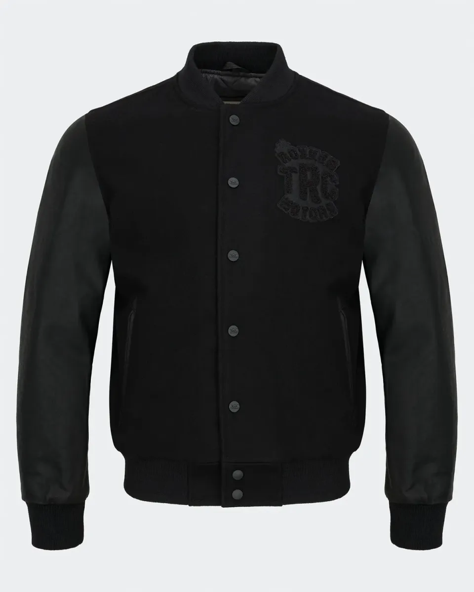 Rokker College Jacket MC-jakke svart ull