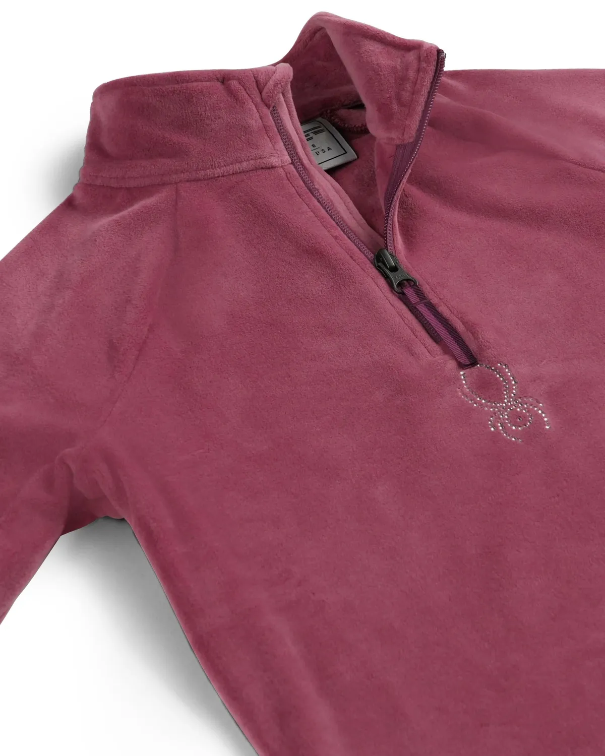 Spyder Shimmer Bug fleecegenser jente Acai half-zip