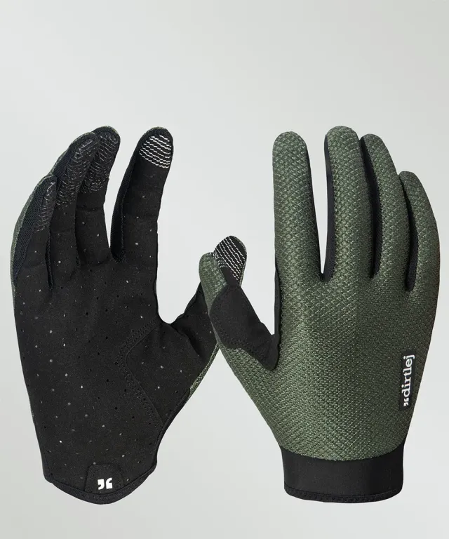 dirtlej mtb sykkelhansker dark moss lett