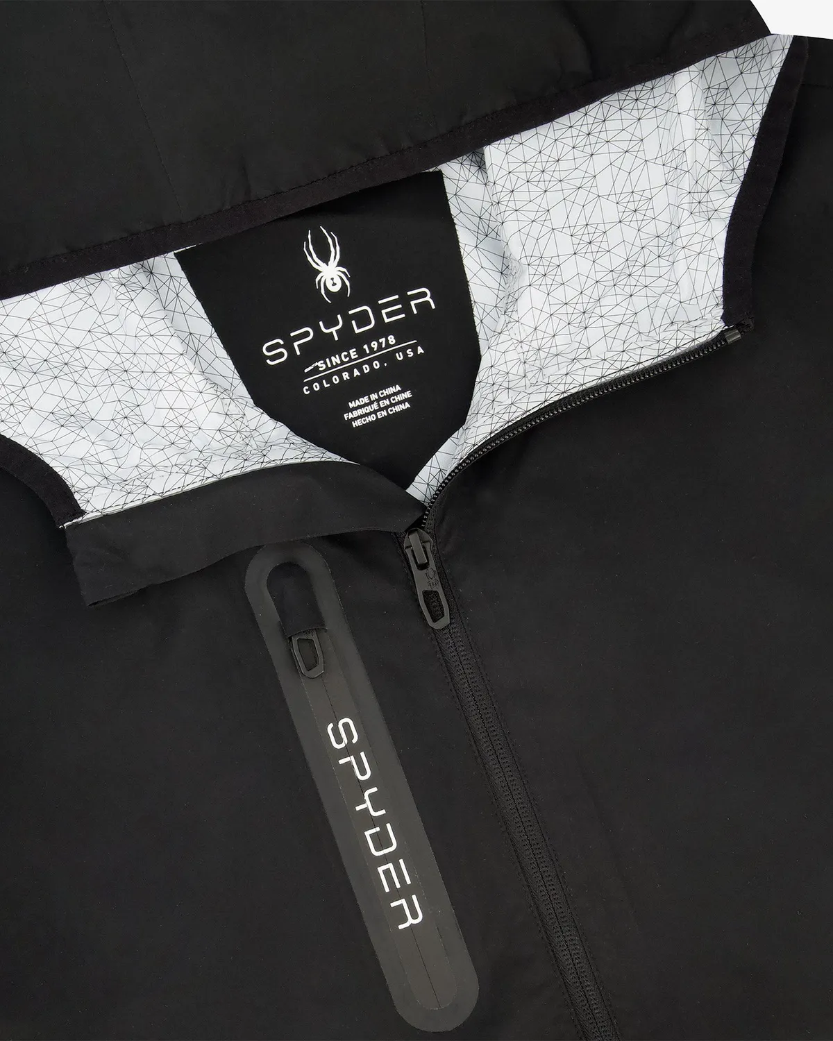 Spyder Mountain Mist Rain regnjakke herre svart vindtett