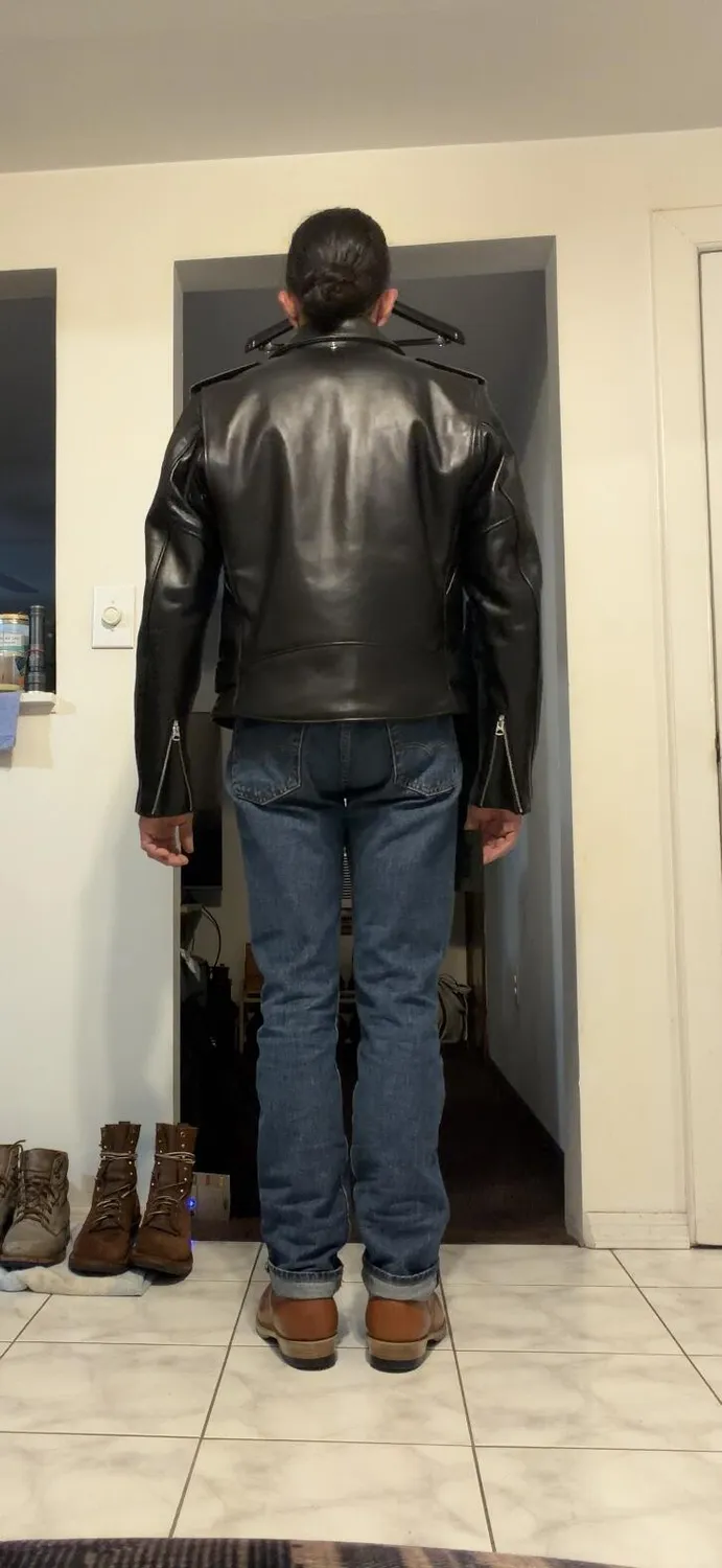 Schott NYC Perfecto 618 skinnjakke svart – steerhide