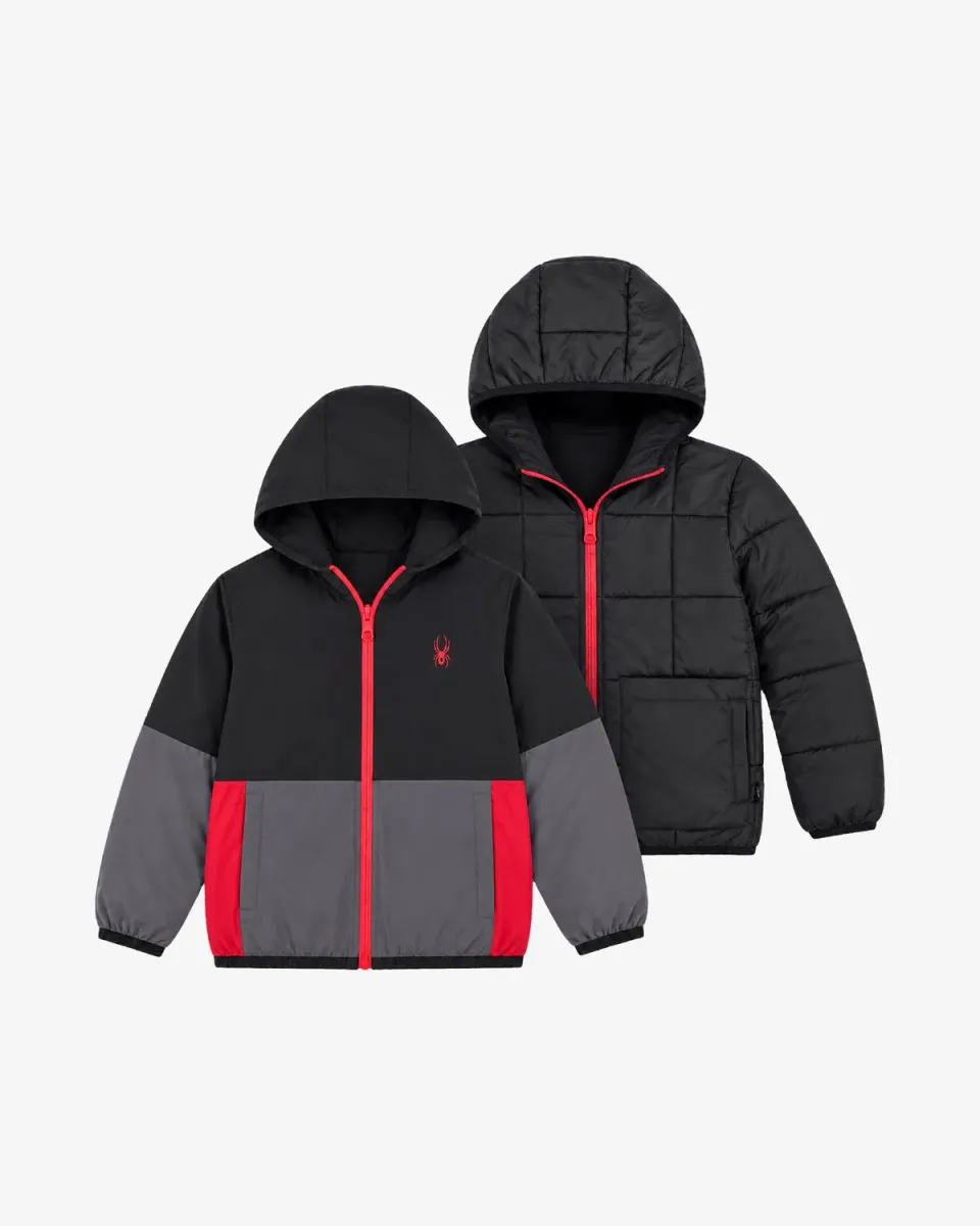 Spyder Reversible Puffer boblejakke barn vendbar