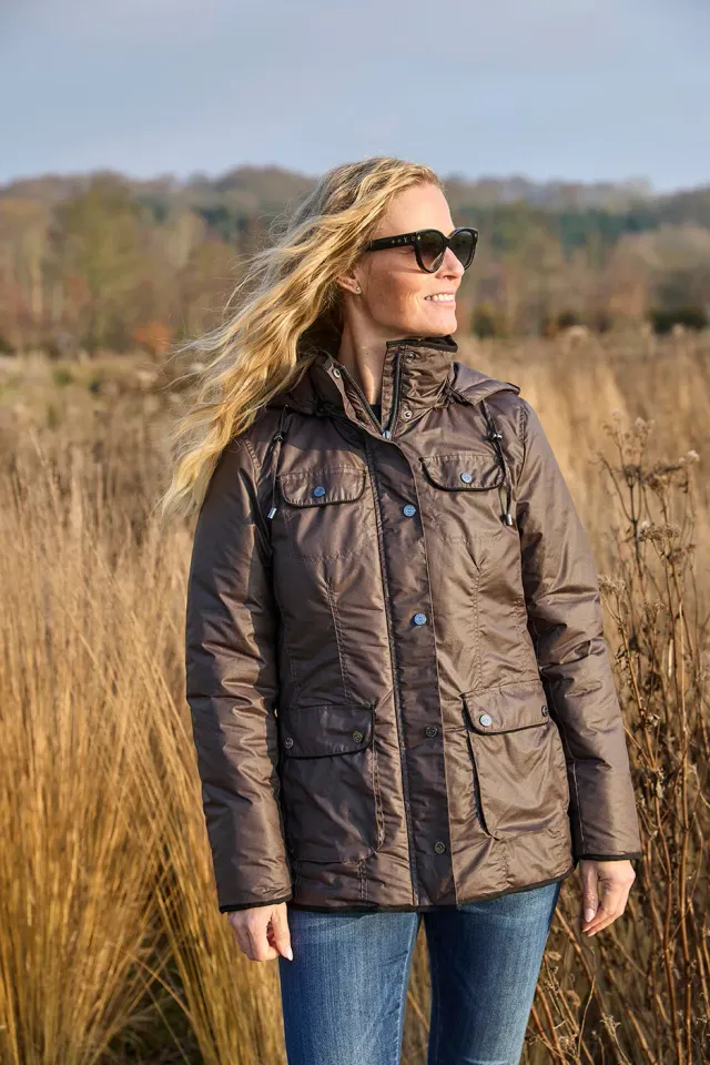 Danwear Kamilla vinterjakke chocolate brown lang