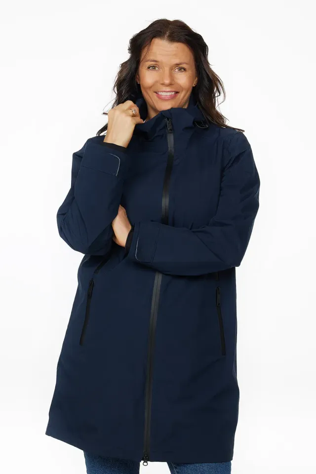 Danwear Windfield Denise regnjakke marine vanntett