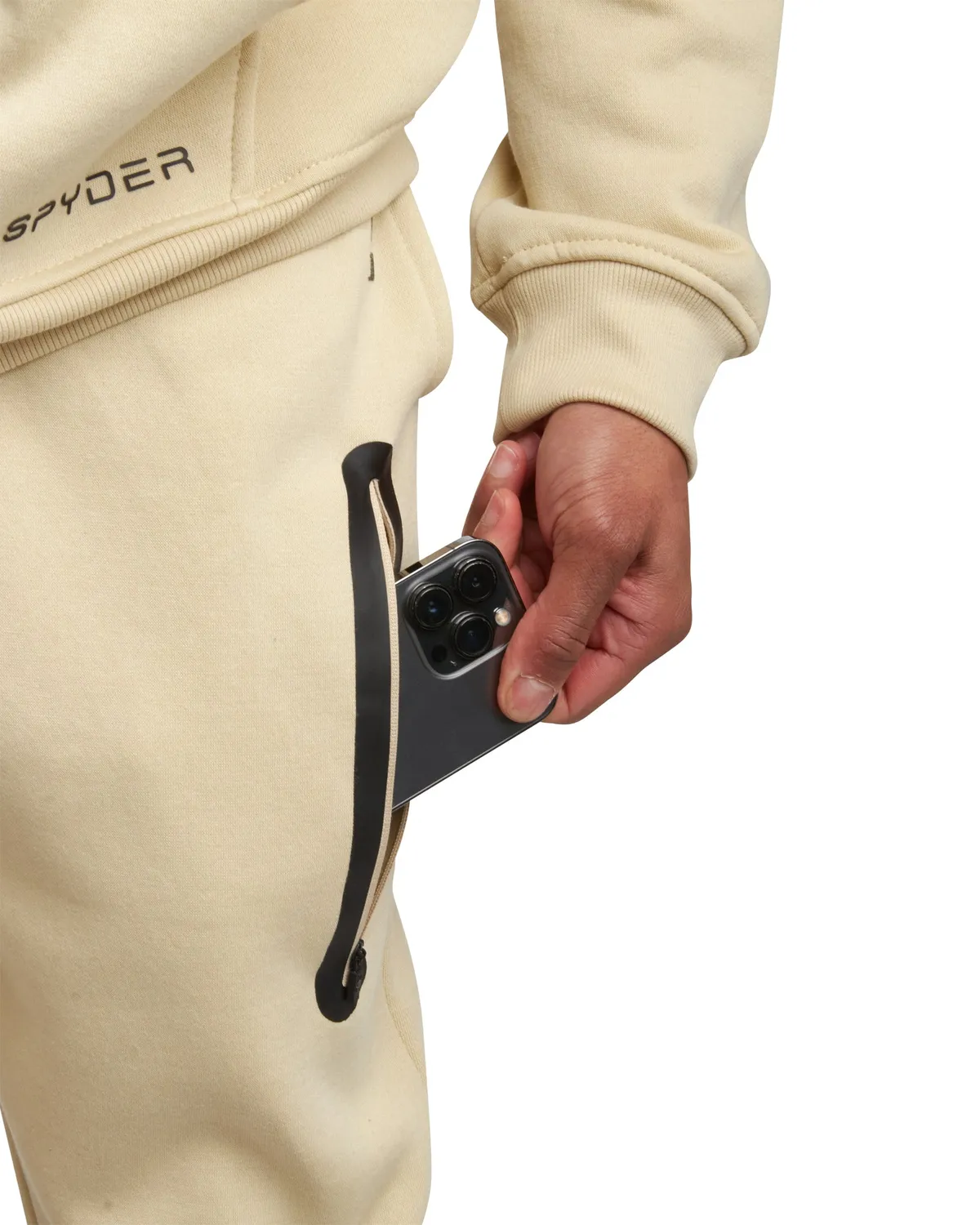 Spyder fleece joggesett herre skygrå 2-delt