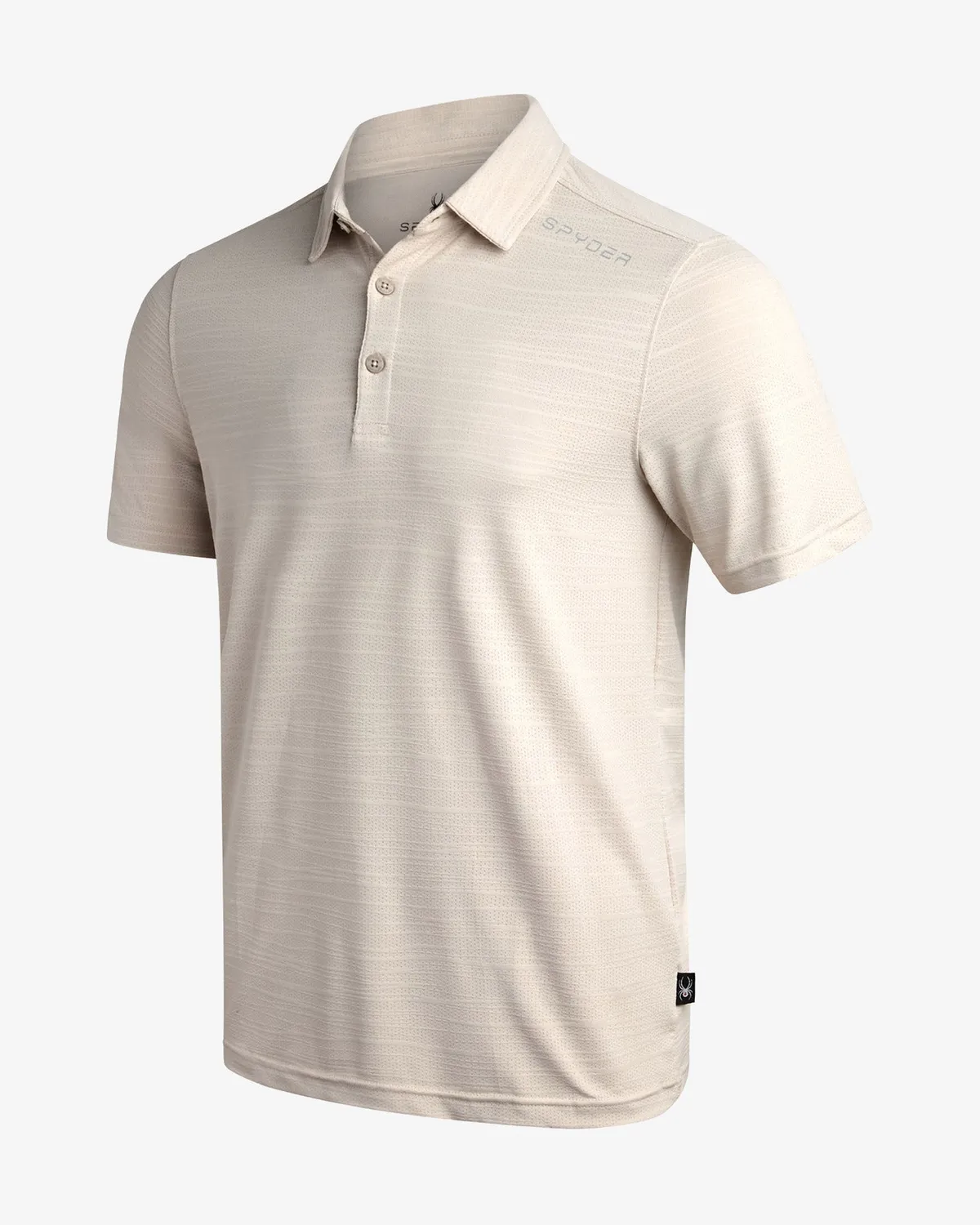 Spyder Jacquard polo beige herre kortermet