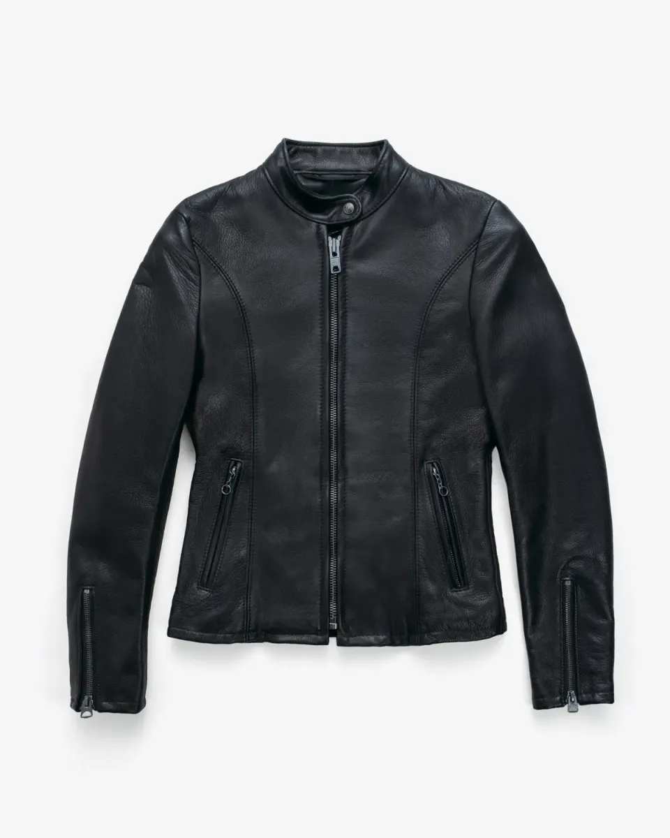 Schott NYC 531W skinnjakke svart kuskinn dame
