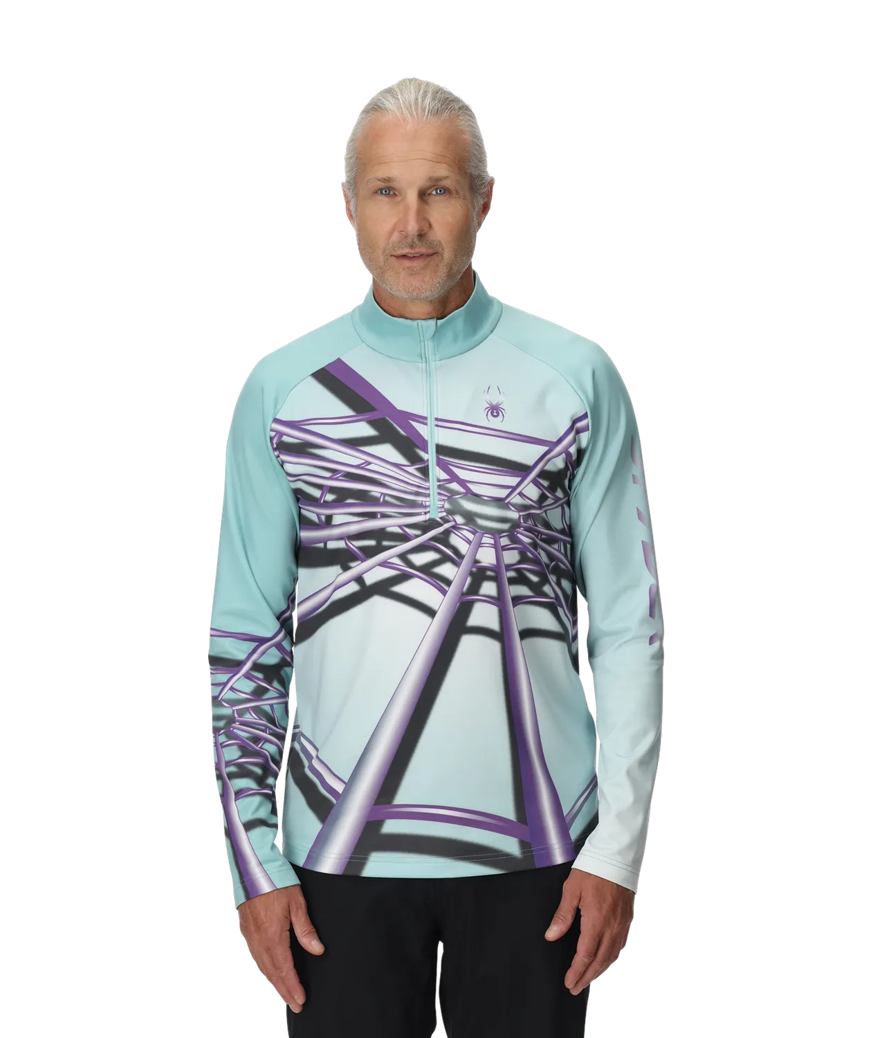 Spyder Legacy Half Zip genser glacier blue stretch