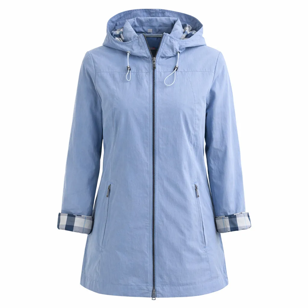 Danwear Windfield Karrie vårjakke ice blue bomull