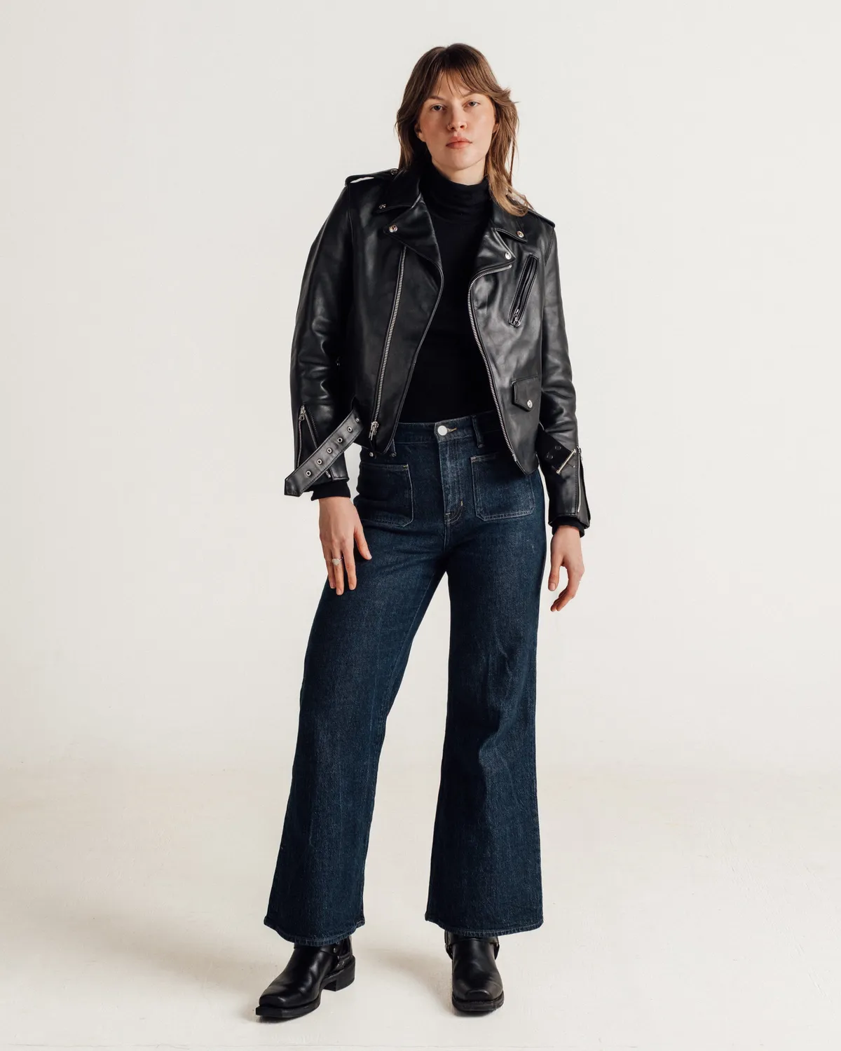 Schott NYC 137W Perfecto skinnjakke dame sort