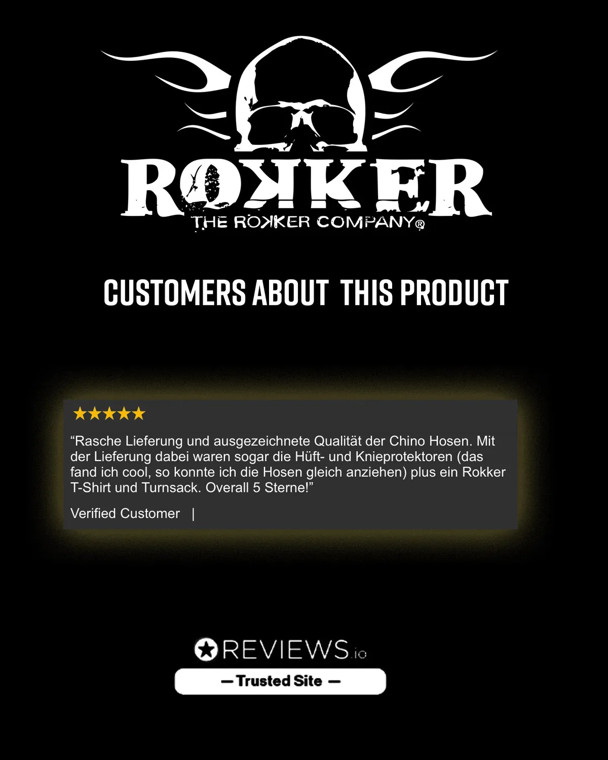 Rokker Cord Chino Black motorsykkelbukse svart AA