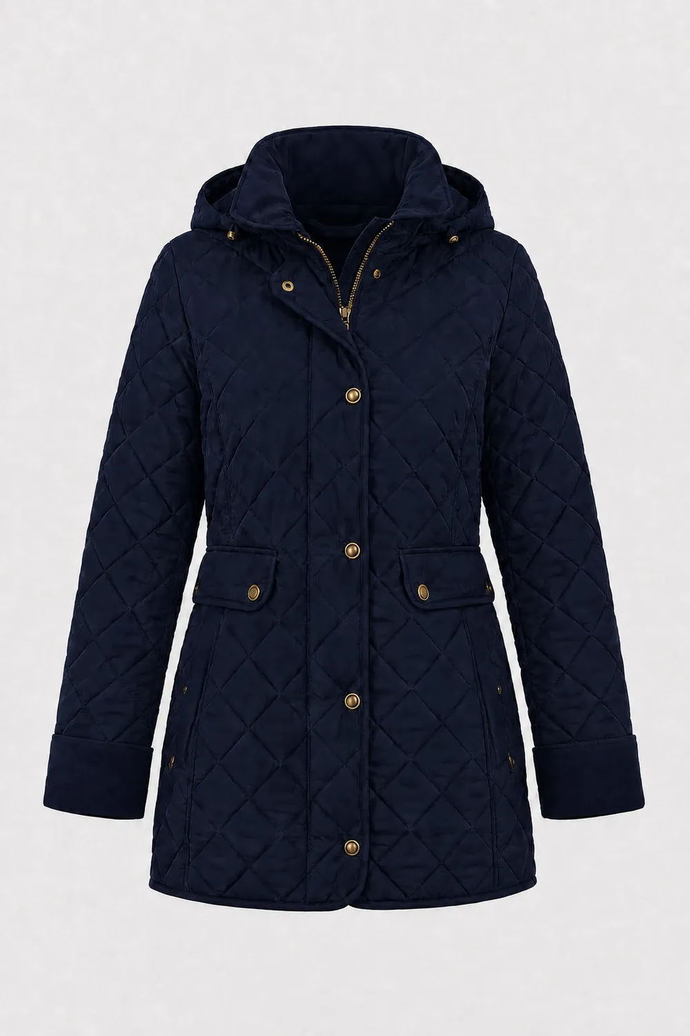 Danwear Windfield Ketty vinterjakke navy quiltet