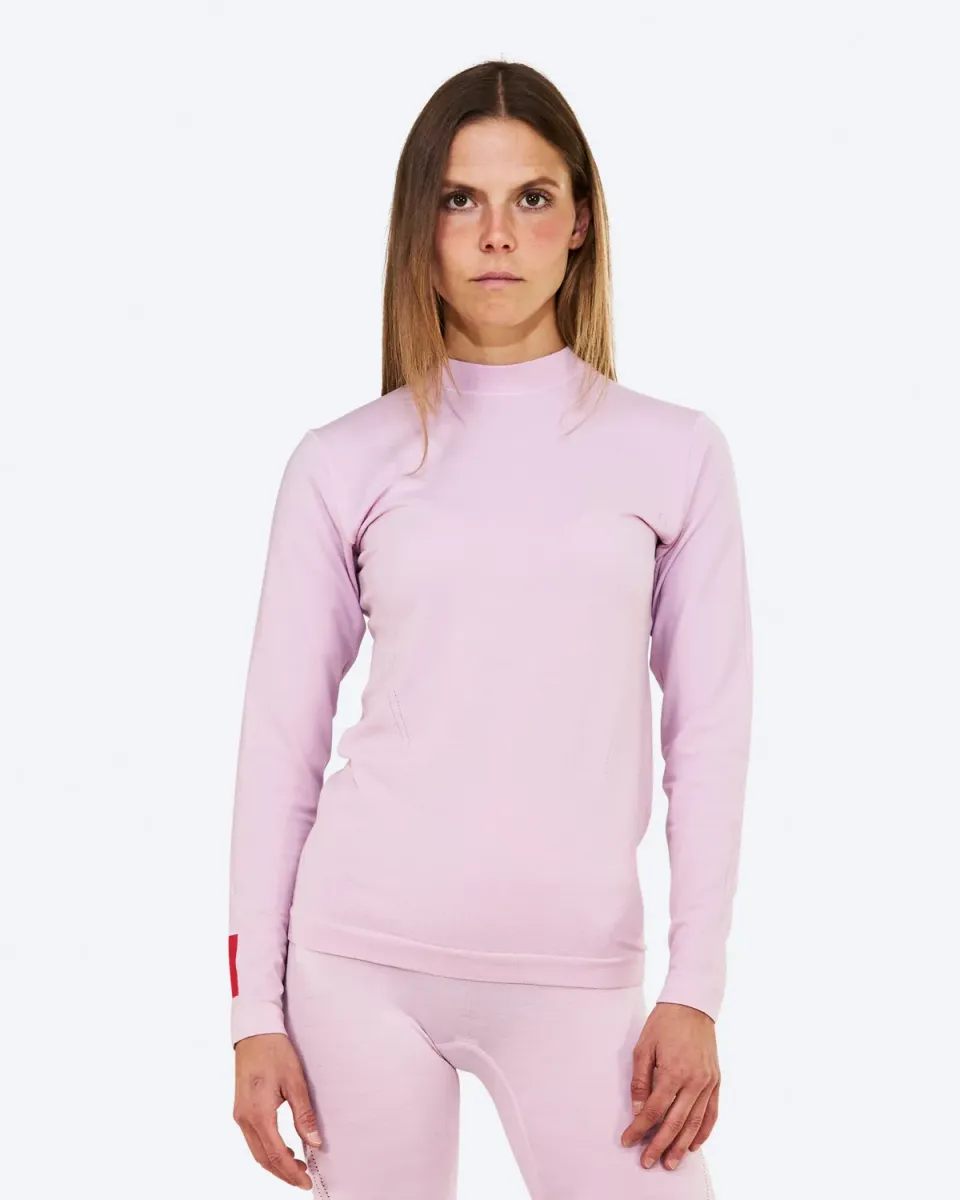 The Mountain Studio U-9 W Seamless Merino ulltrøye Lilac Snow