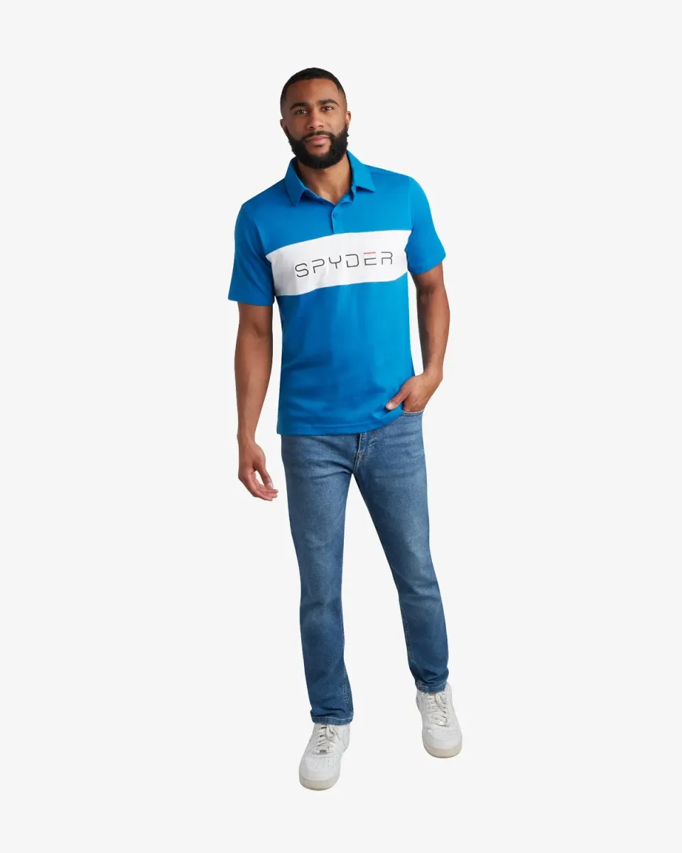 Spyder Polo piké cobalt bomull herre