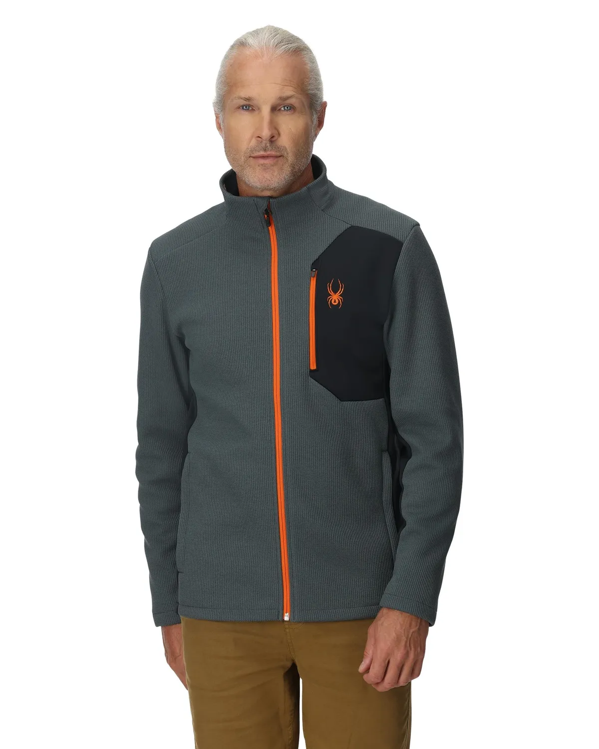 Spyder Bandit Full Zip fleecejakke slate blue M til ski