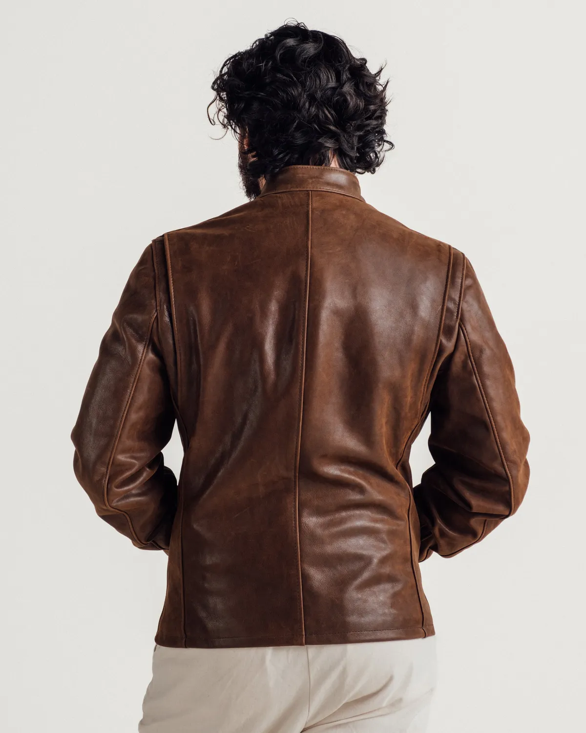 Schott NYC 581 cafe racer jakke brun nubuk
