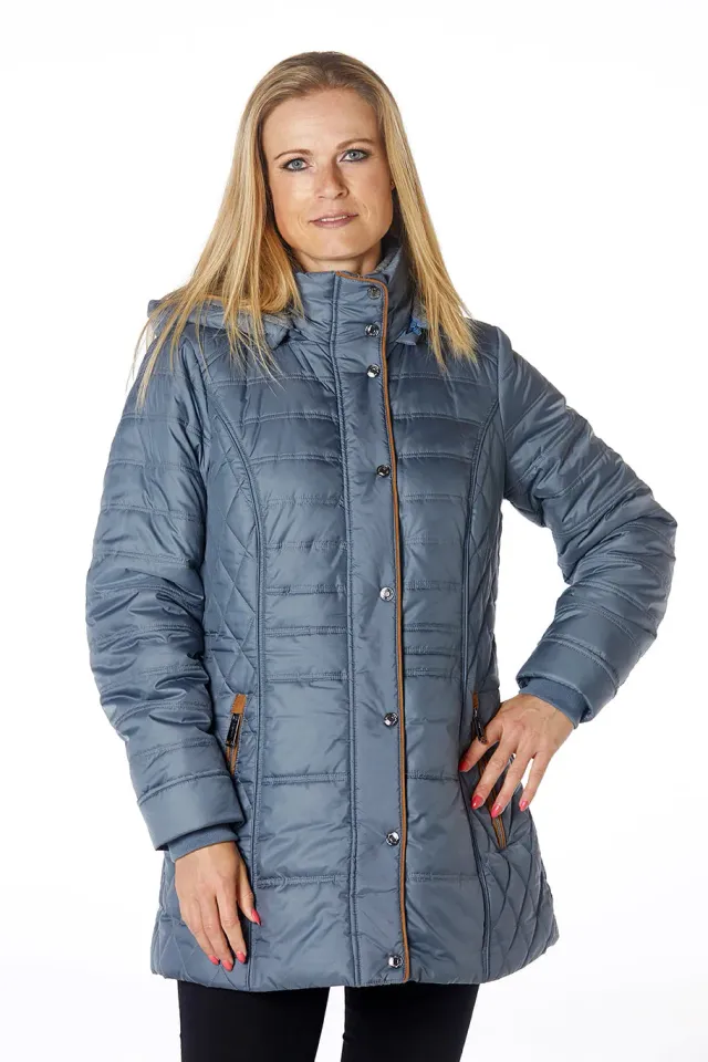 Danwear Carly vinterjakke blå quiltet