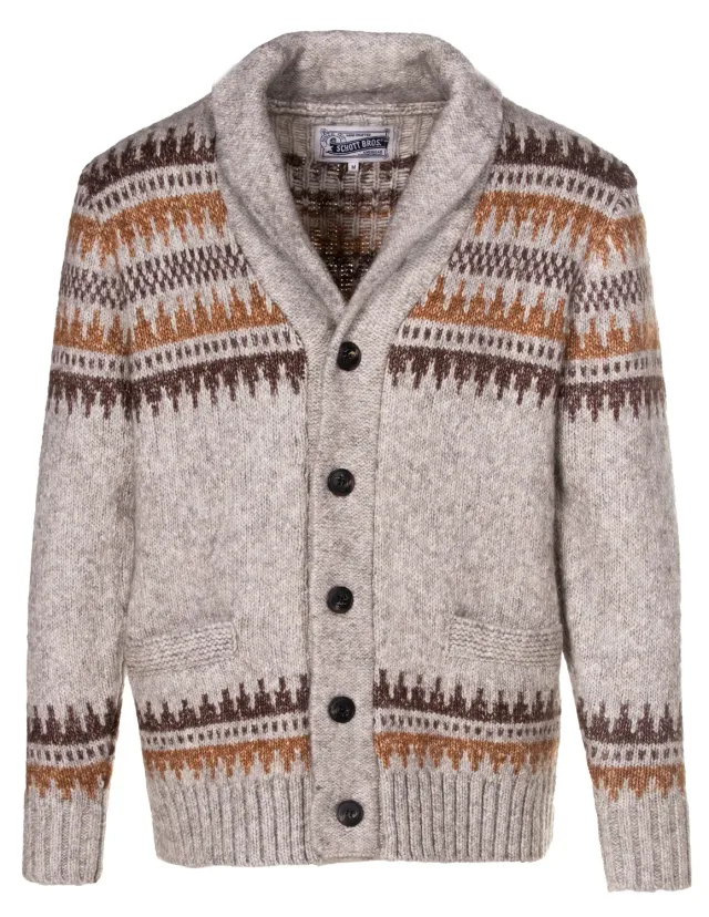 Schott NYC SW2137 cardigan limestone yakblend