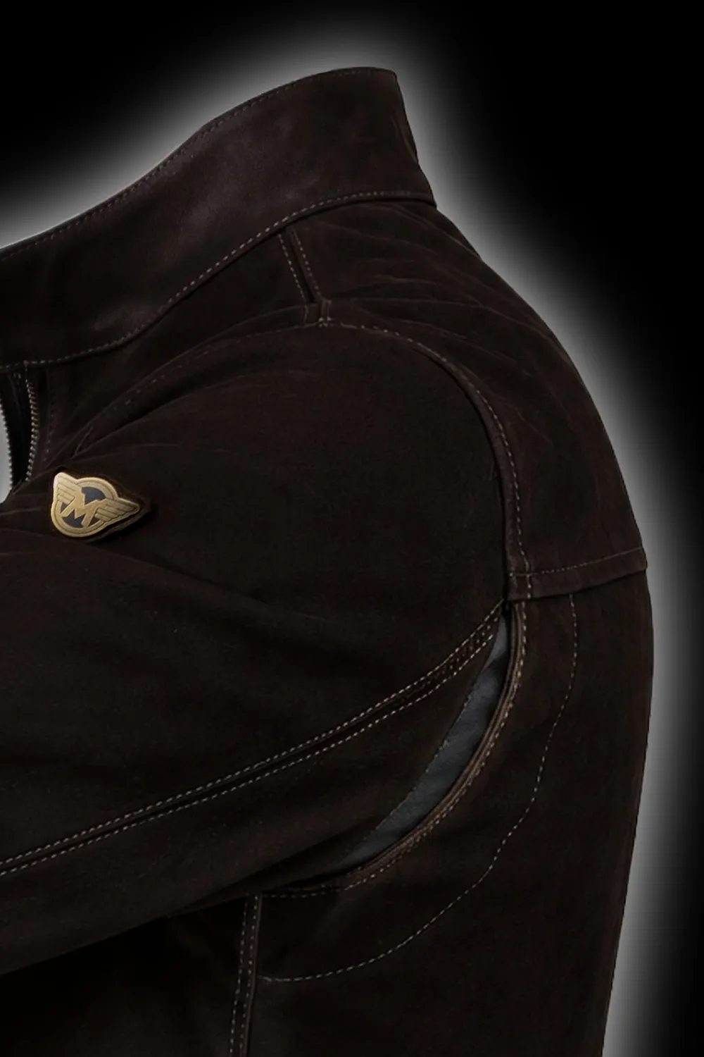 Matchless Shotgun skinnjakke deep brown nubuck