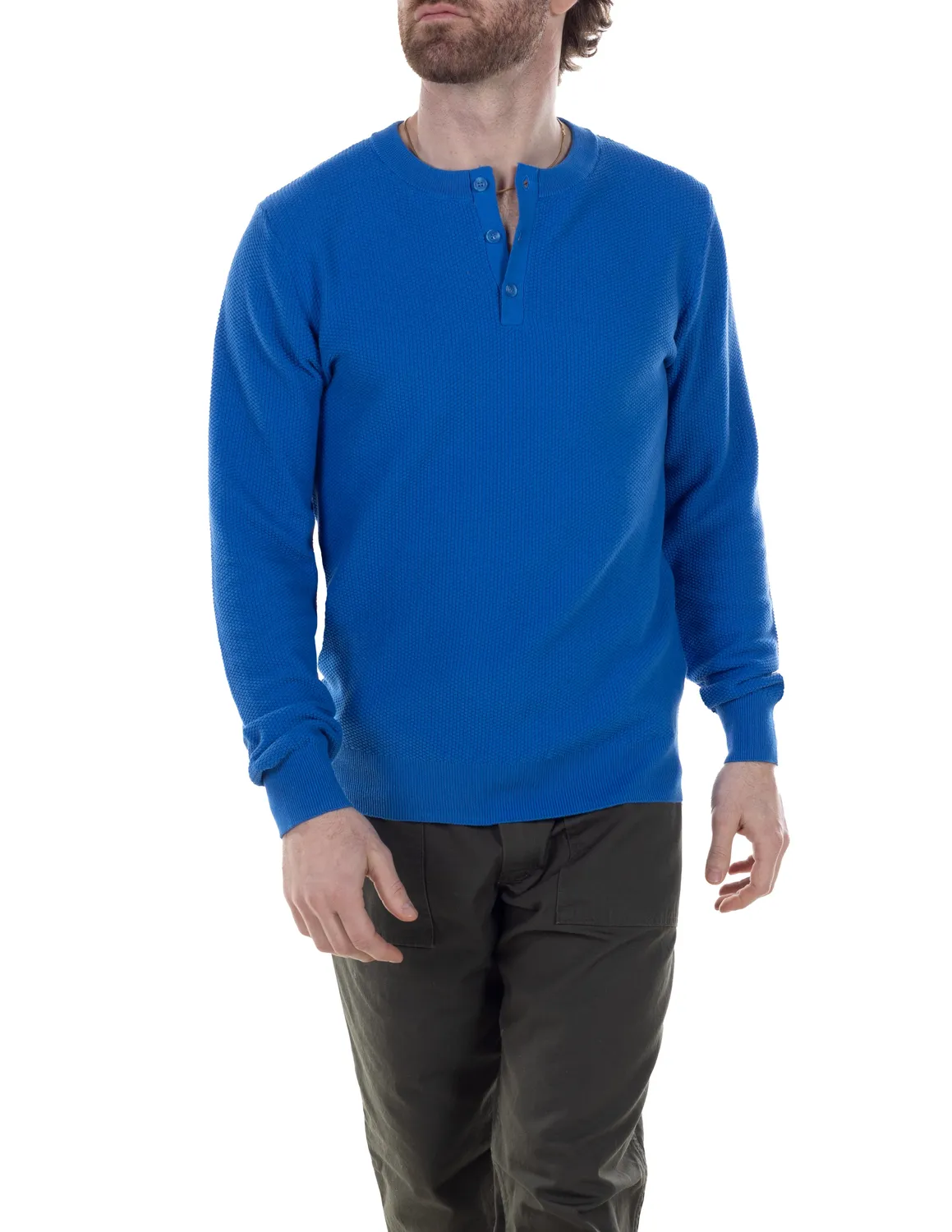 Schott NYC SW2204 henleygenser navy bomull