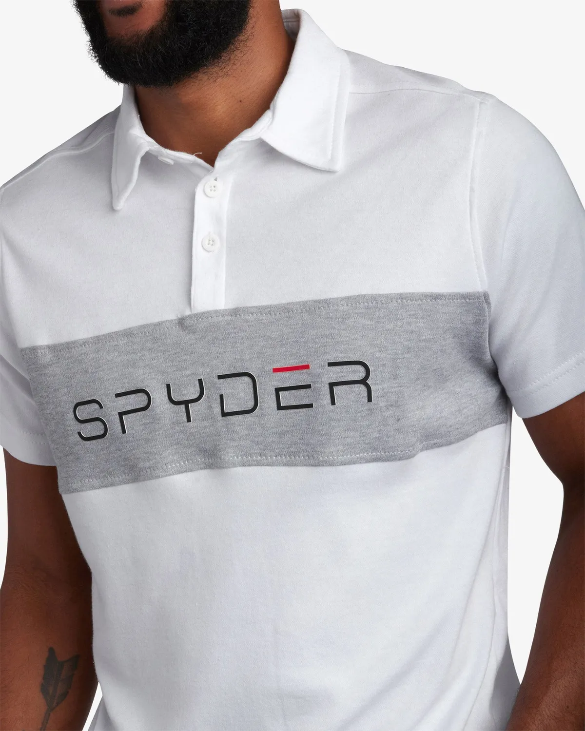 Spyder Color Block Polo poloskjorte herre hvit bomull