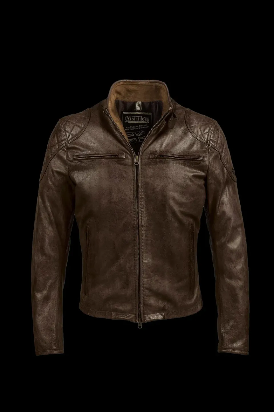 Matchless Osborne Quilted blouson antique brown skinn
