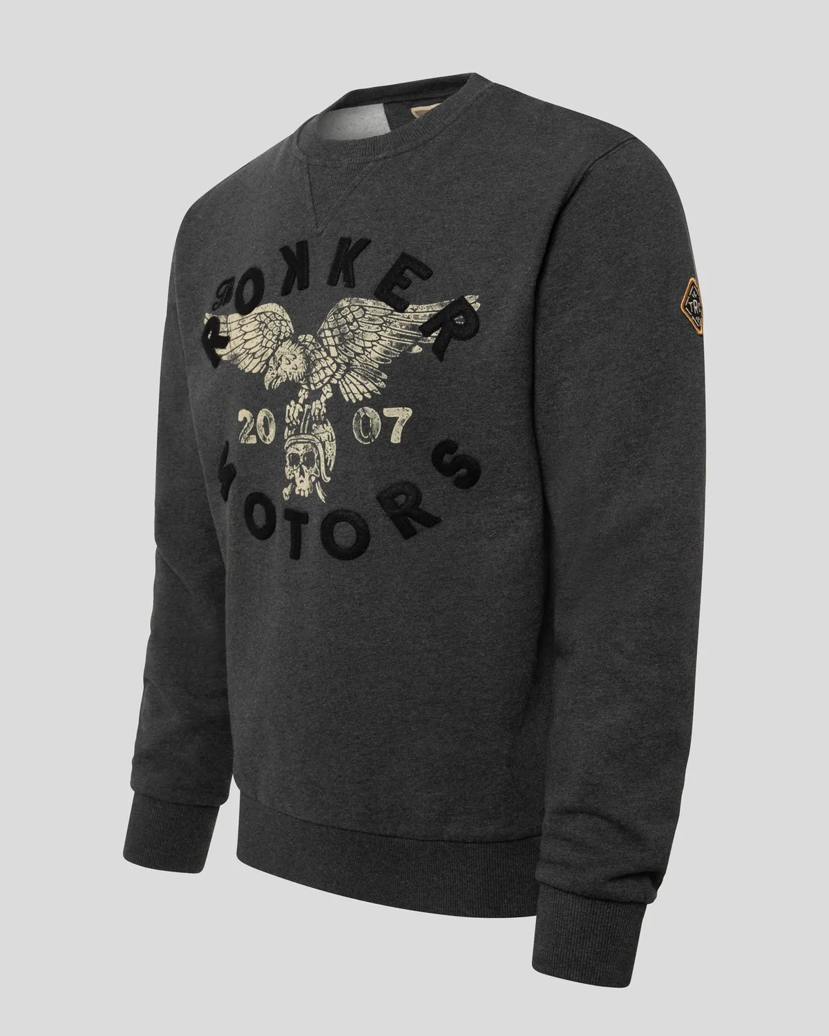 Rokker TRC Sweater genser mørkegrå bomull
