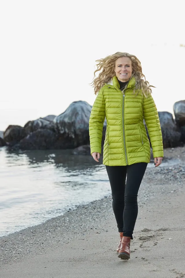 Danwear Albina Light Down dunjakke Lime/Sand