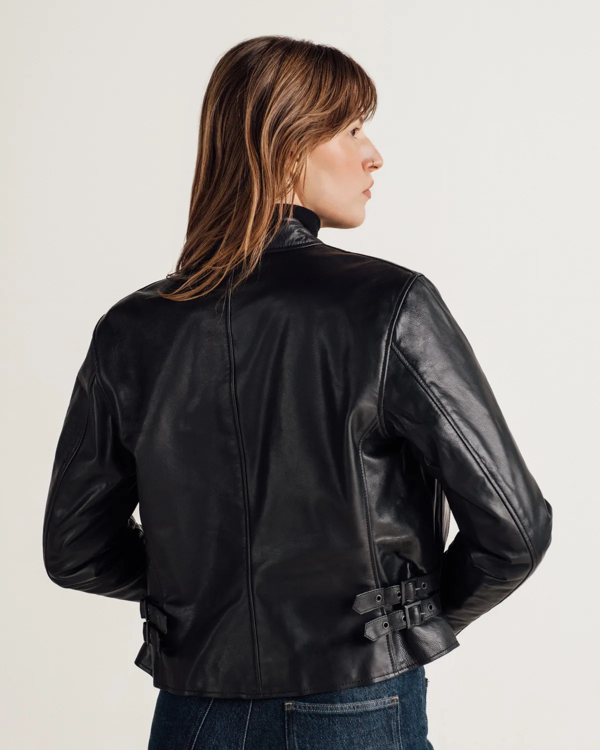 Schott NYC 2408W skinnjakke svart dame voksbehandlet
