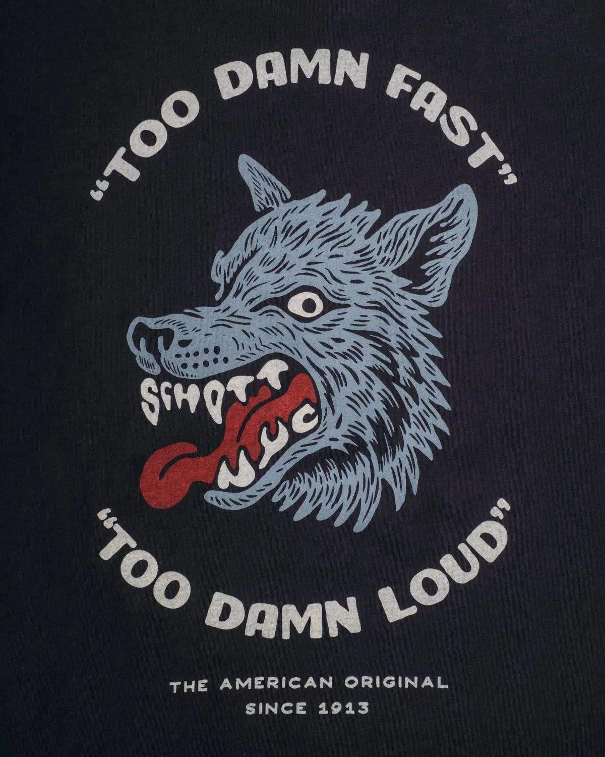 Schott NYC TWOLF t-skjorte vintage – bomull