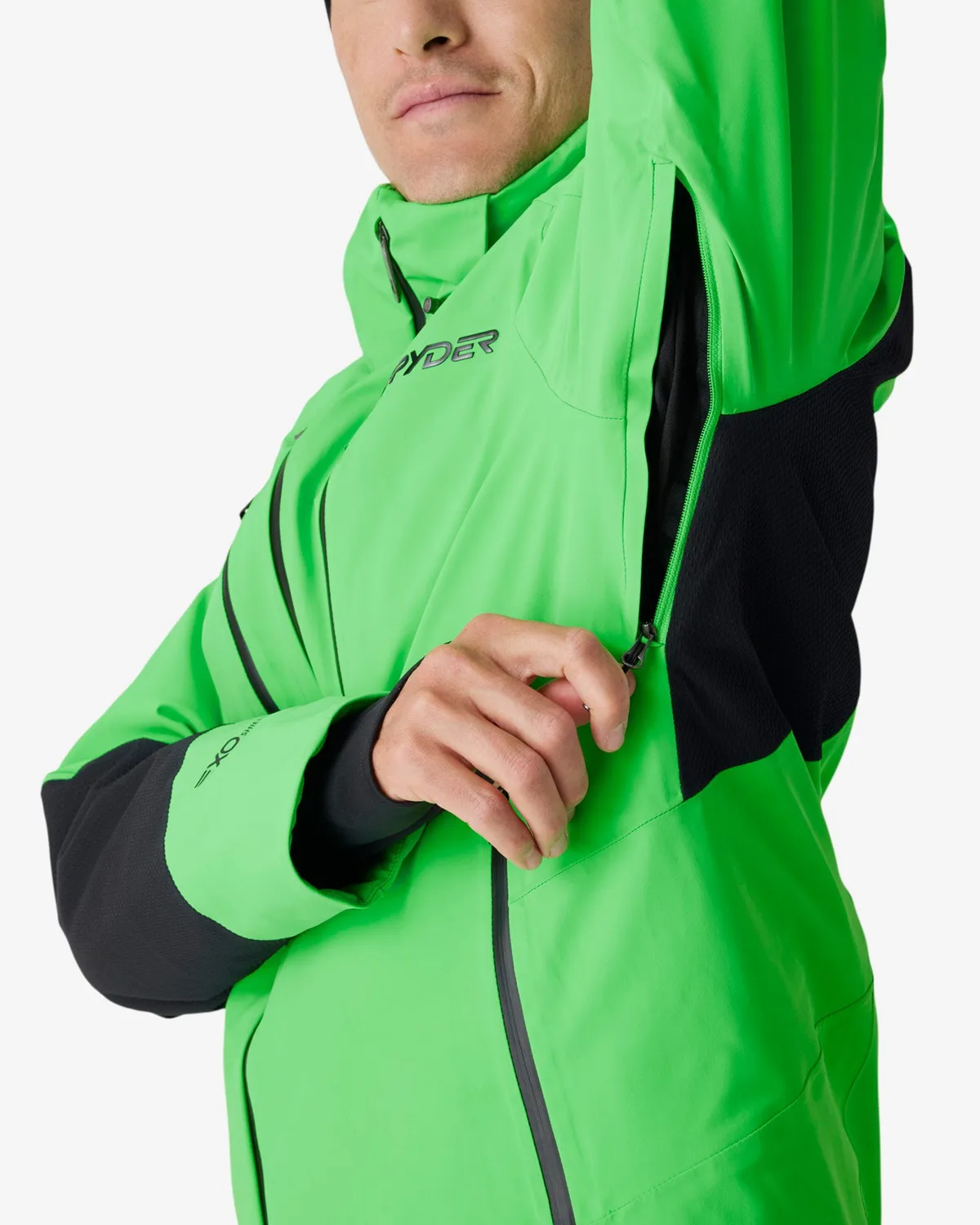 Spyder Alyeska skijakke herre strobe green 30K vanntett