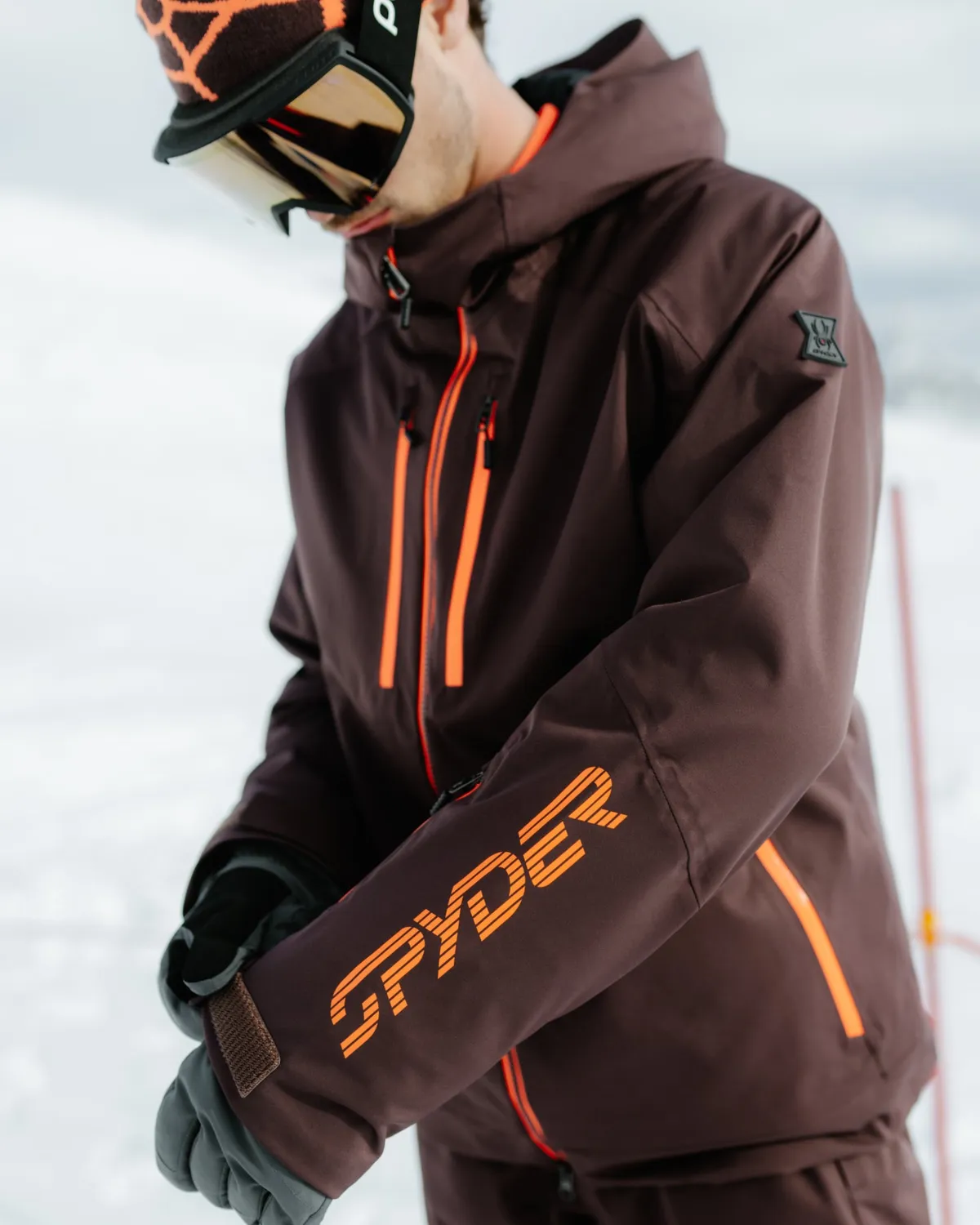 Spyder Davos skijakke herre Mocha 30K vanntett