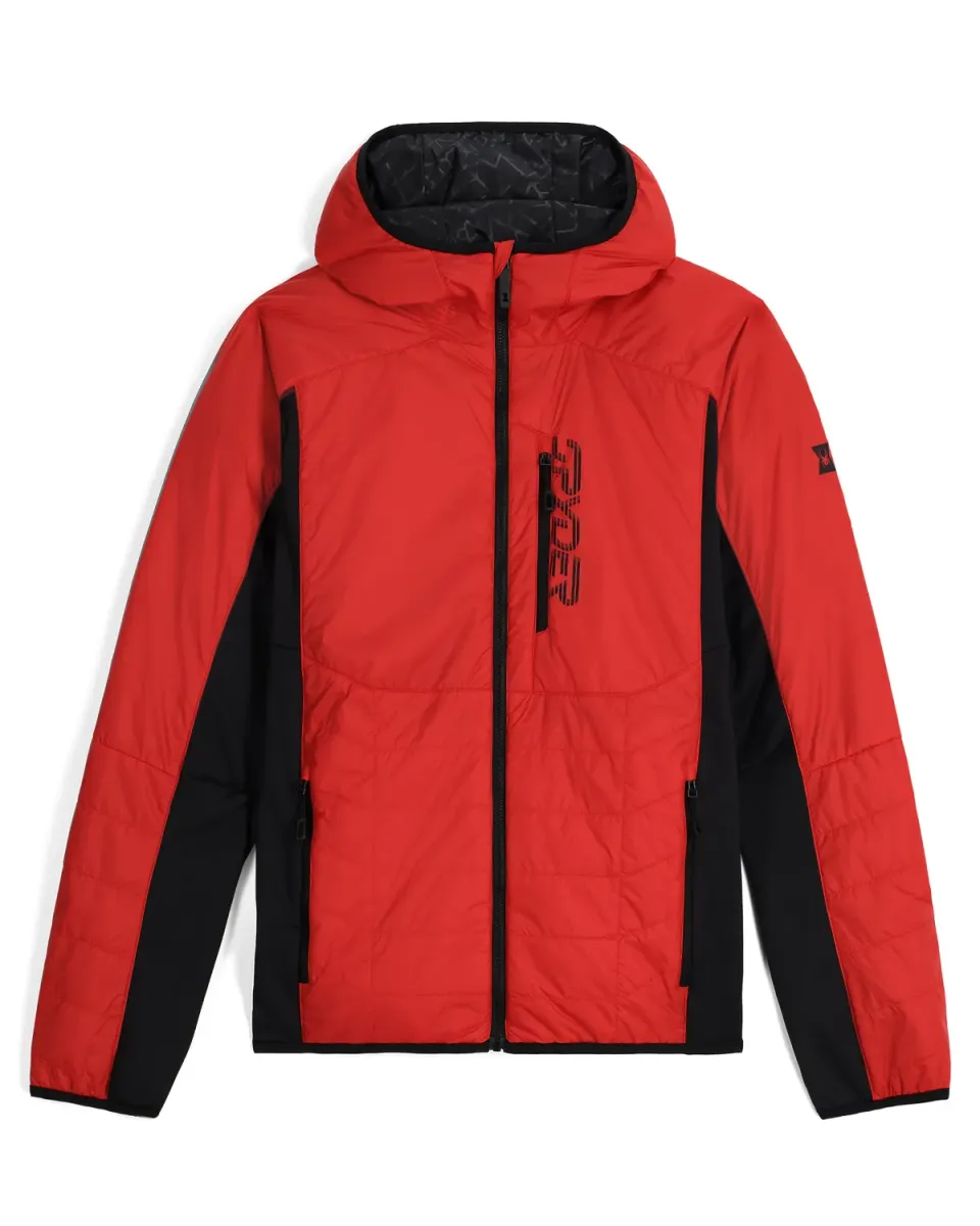 Spyder Glissade hettejakke herre Spyder Red lett isolert