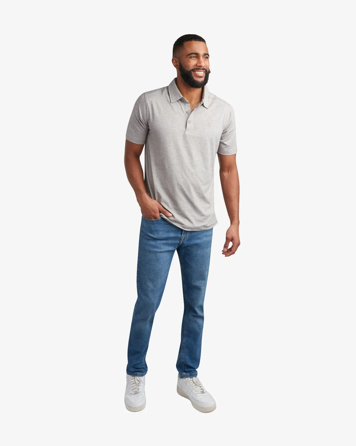 Spyder Jersey polo herre heather gray – stretch