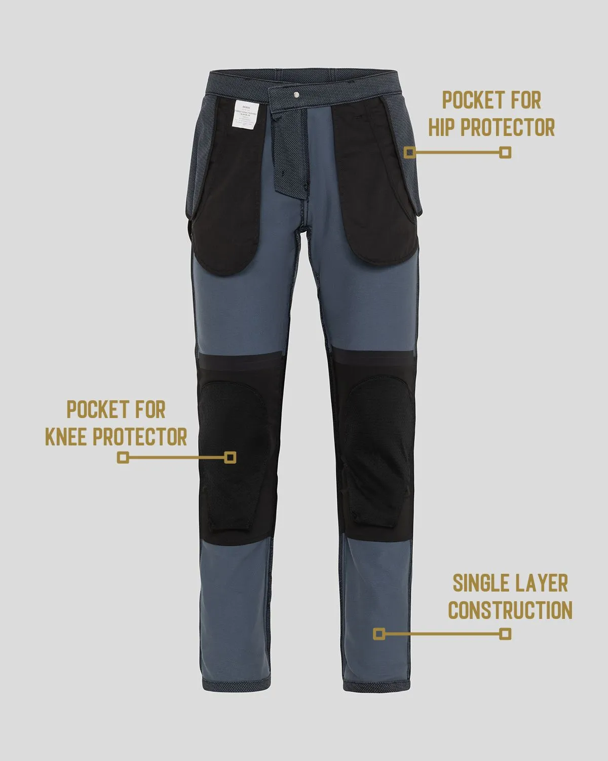 Rokker Tweed Chino Blue motorsykkelbukse blå AA