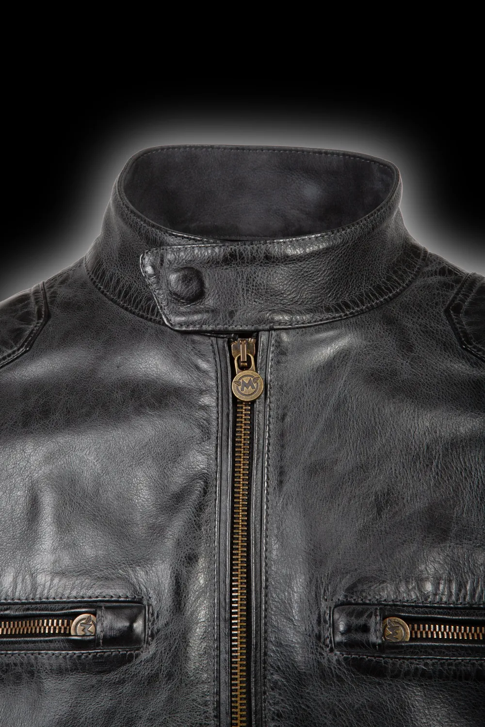 Matchless Captain Jacket skinnjakke antikk svart nubuck