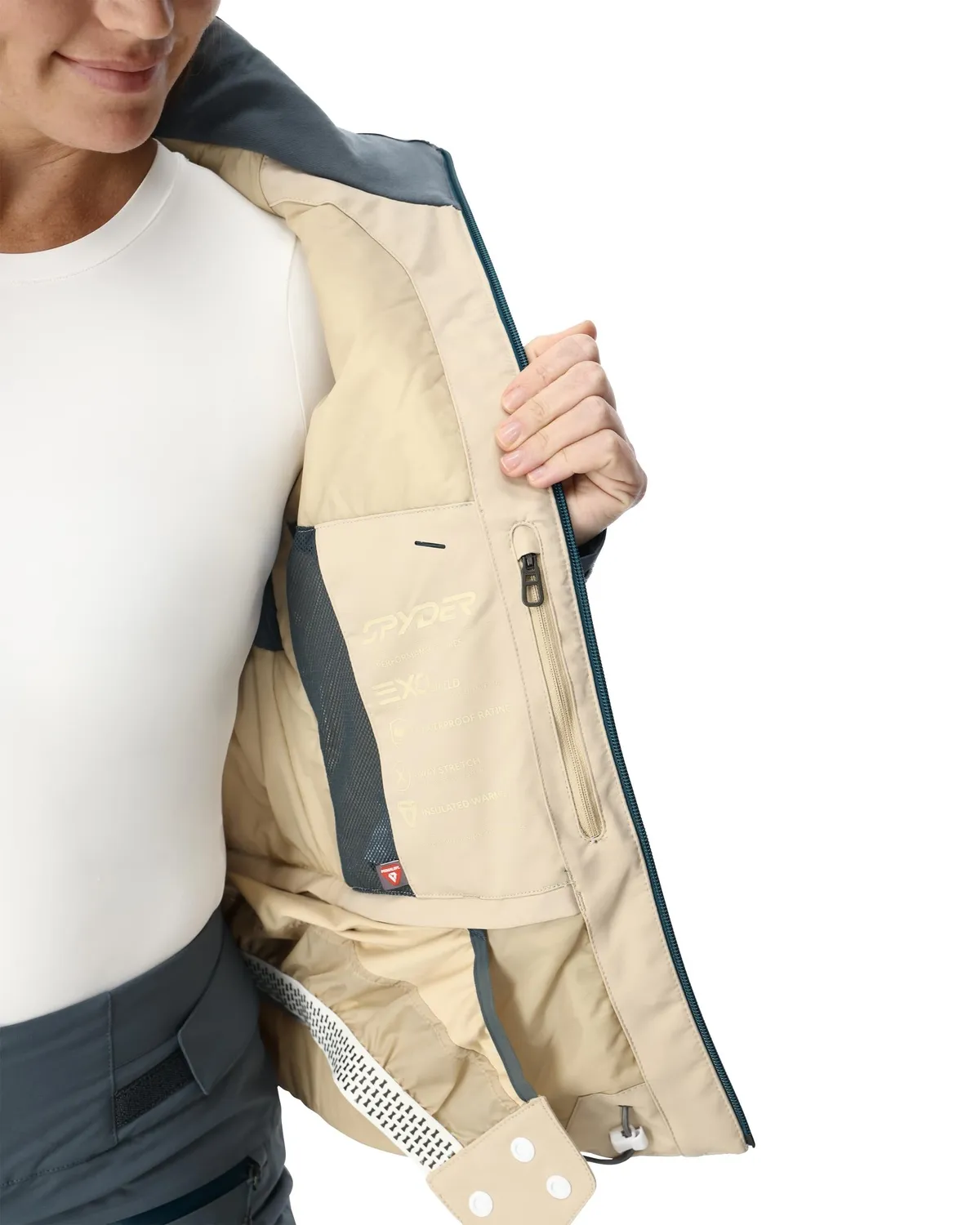 Spyder Titania skijakke dame Sand 30K vanntett